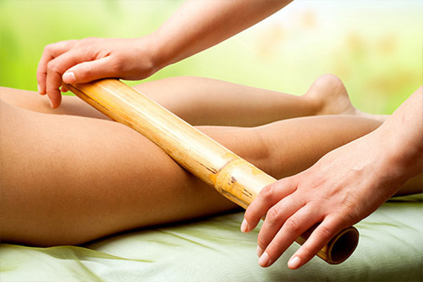 Bamboo leg massage